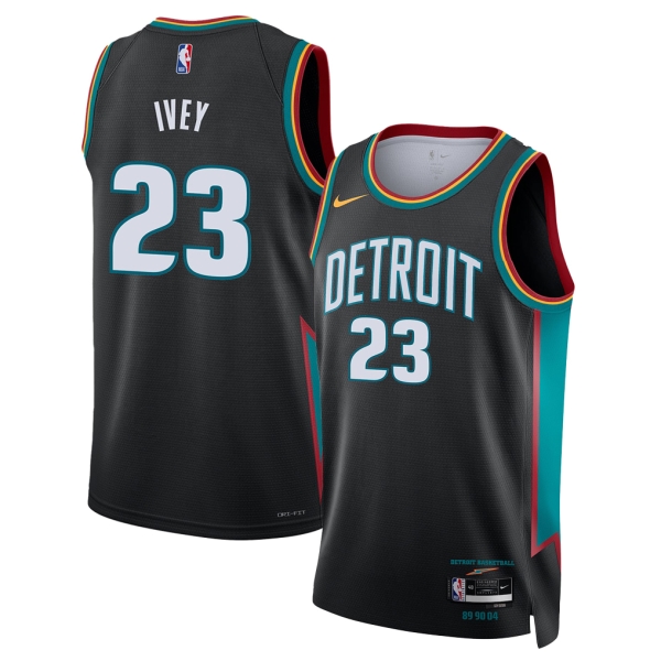Detroit Pistons Trikot Jaden Ivey Nike 2025-26 City Edition Schwarz Swingman - Herren